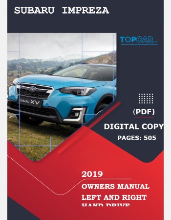 subaru xv e-boxer 2019 owners manual rhd lhd